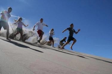 Running on Sand Dunes