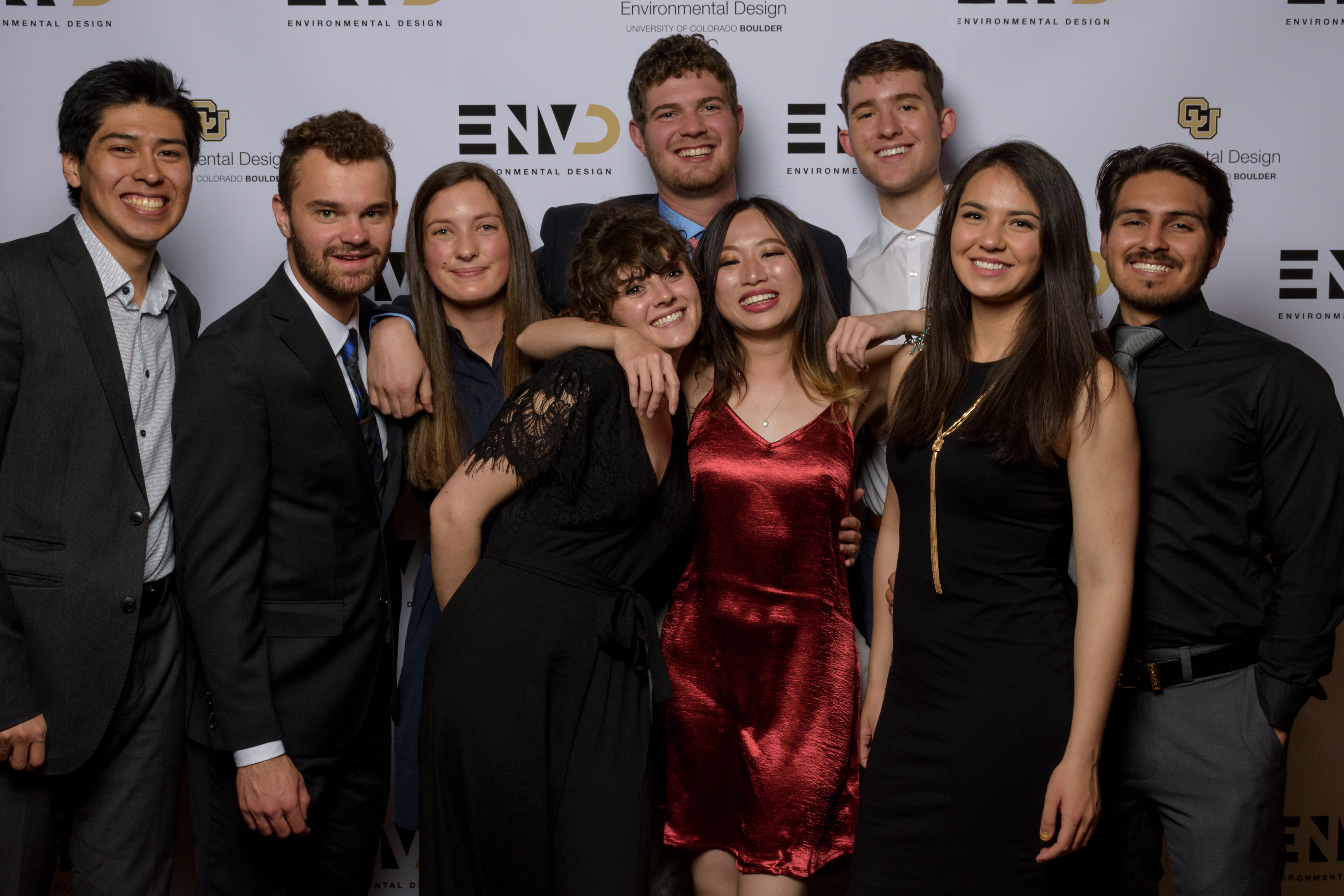 ENVD students posing for a group photo at the photobooth.