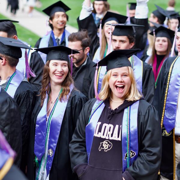 ENVD students in graduation regalia