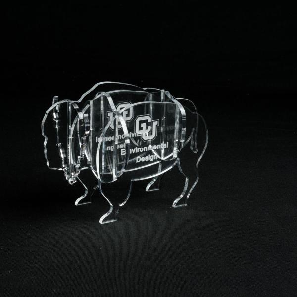 Laser cut acrylic buffalo award