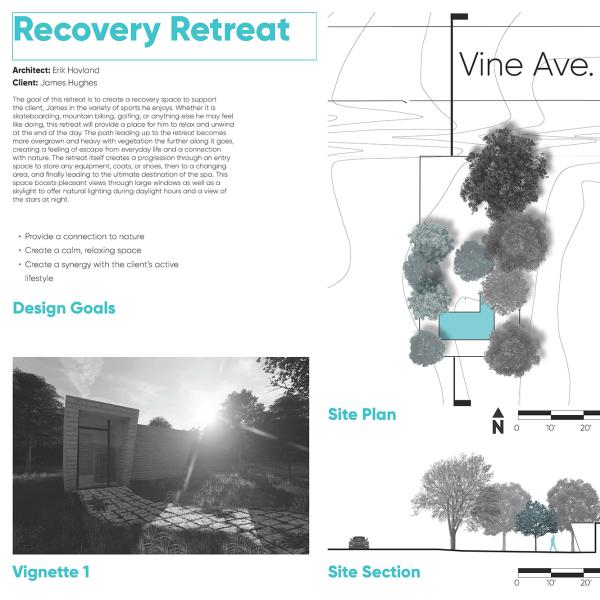 Student rendering of a recovery retreat