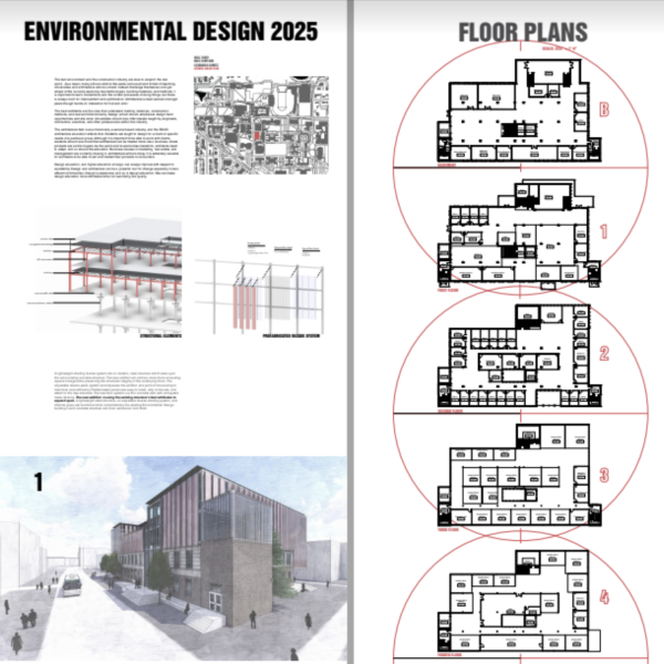 Floor plans and building complex of Environmental Design 2025