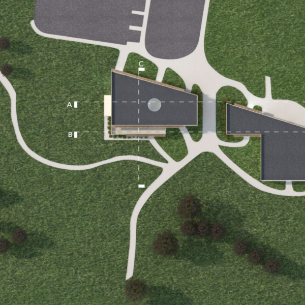 Plan of Flatirons Golf Clubhouse