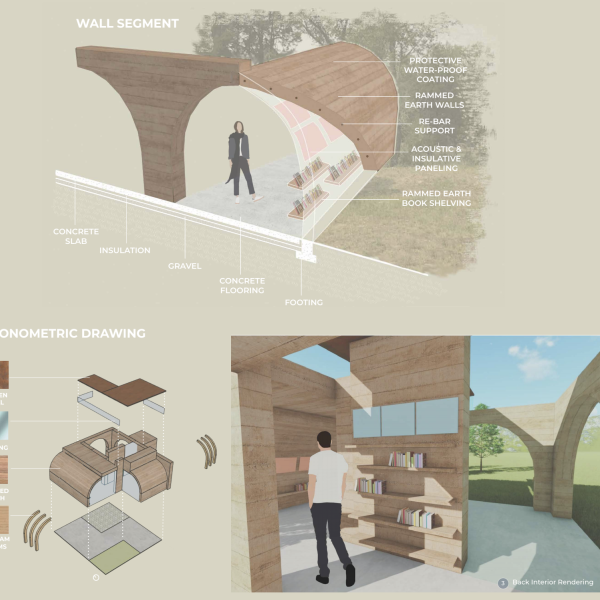 Axonometric drawing and wall segment and exterior of The Vessel.