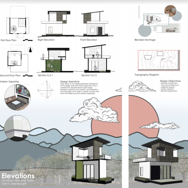 Student rendering based on intellectual and creative expansion.