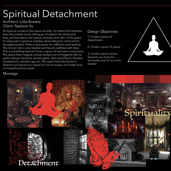 Student rendering based on zen and spirituality.