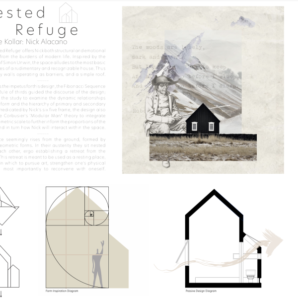 Nested refuge based on the golden ratio