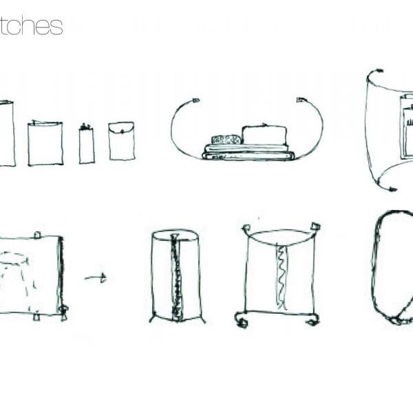 Stefan Kowynia's Flyer backpack sketches from ENVD 3100-002