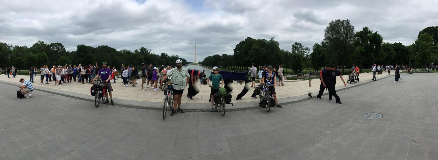 Georgia, her husband, brother-in-law and sister-in-law rode their bikes from Pittsburgh to DC. 