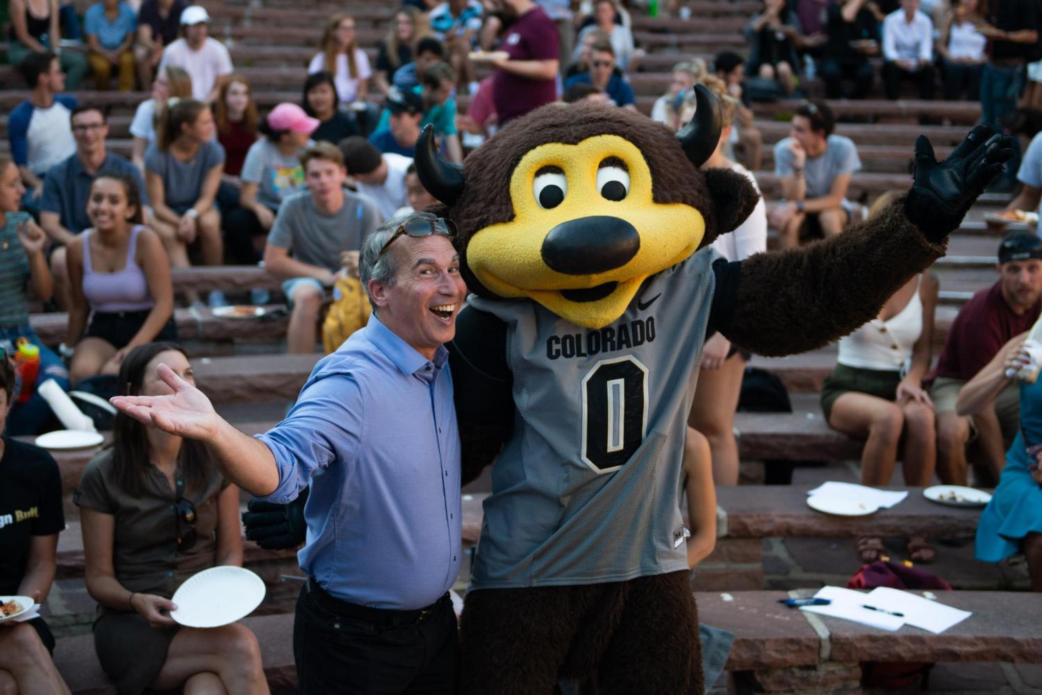 Paul Chinowsky and Chip the Buffalo
