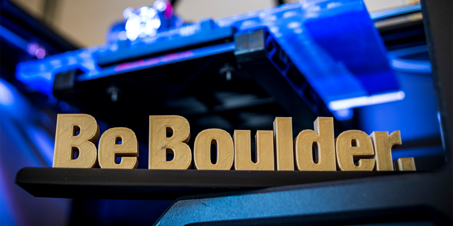 3D printing of "Be Boulder"
