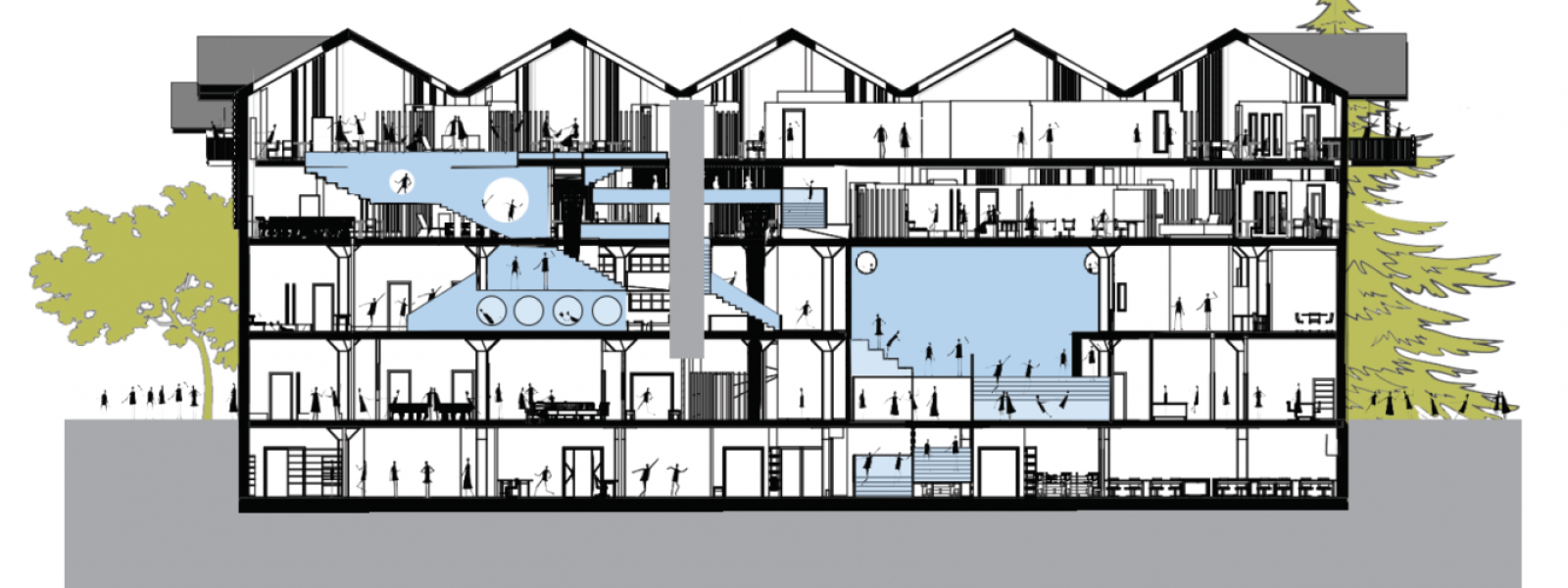 Section plan of student's design.