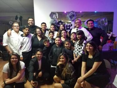 Joshua and his family at his Grandma's surprise birthday party.