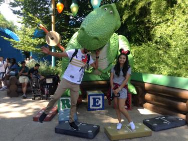 Joshua and his girlfriend at Disney World.