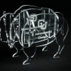 Laser cut acrylic buffalo