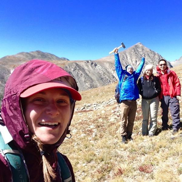 Students on a mountain