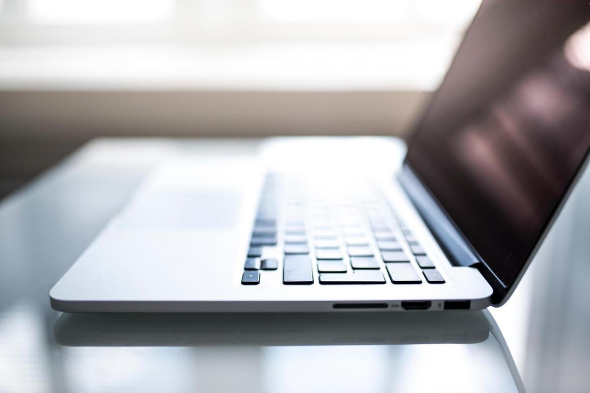 Image of a laptop computer on a desk