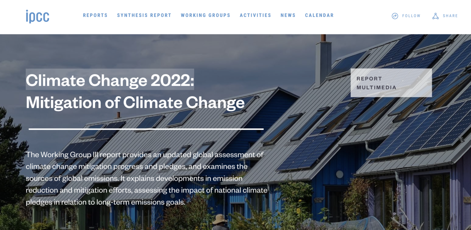 IPCC AR6 Working Group III