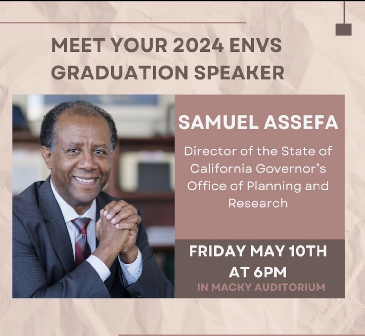 assefa commencement speaker