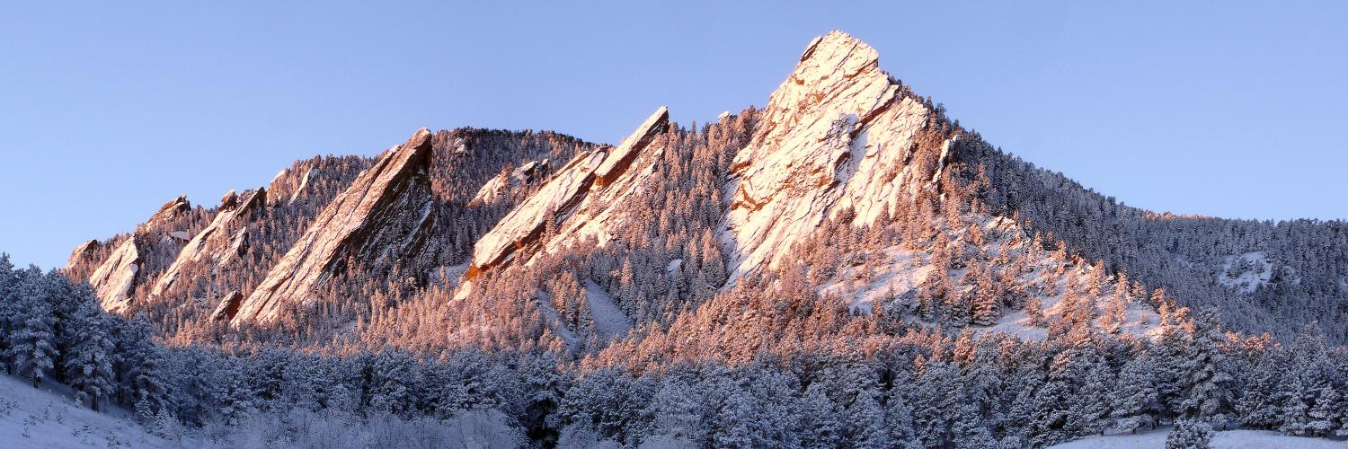 Snowy Flatirons