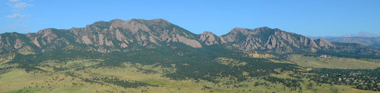 Ariel view of flatirons