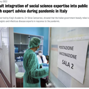Difficult integration of social science expertise into public health expert advice during pandemic in Italy