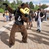 CU Mascot Ralphie poses at event