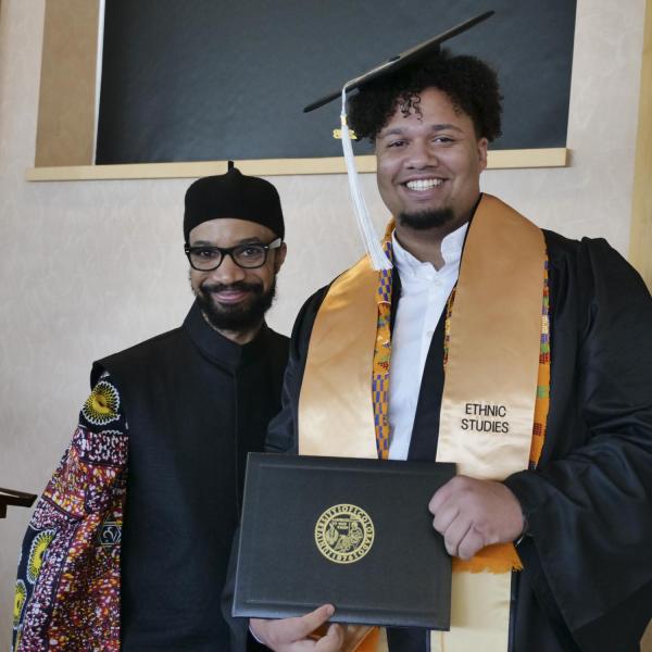 Matthew Perez Jones with Dr. Reiland Rabaka