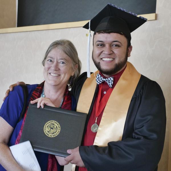 Efren Herrera Hurtado with Dr. Joanne Belknap
