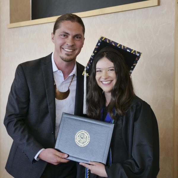 Hannah Soister with Dr. Clint Carroll