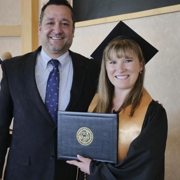 Sarah Fulton with Dr. Nicholas Villanueva