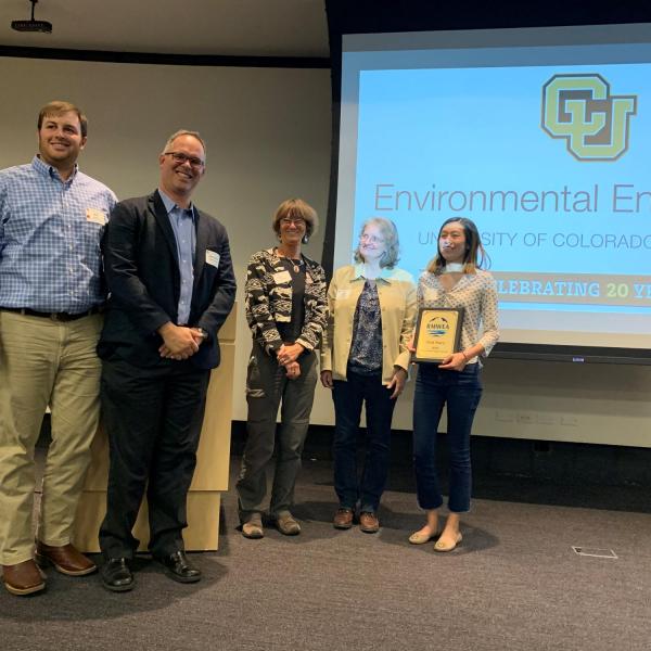 Julie Smith and Ben Miller from the Rocky Mountain Water Environment Association gave out the RMWEA Award