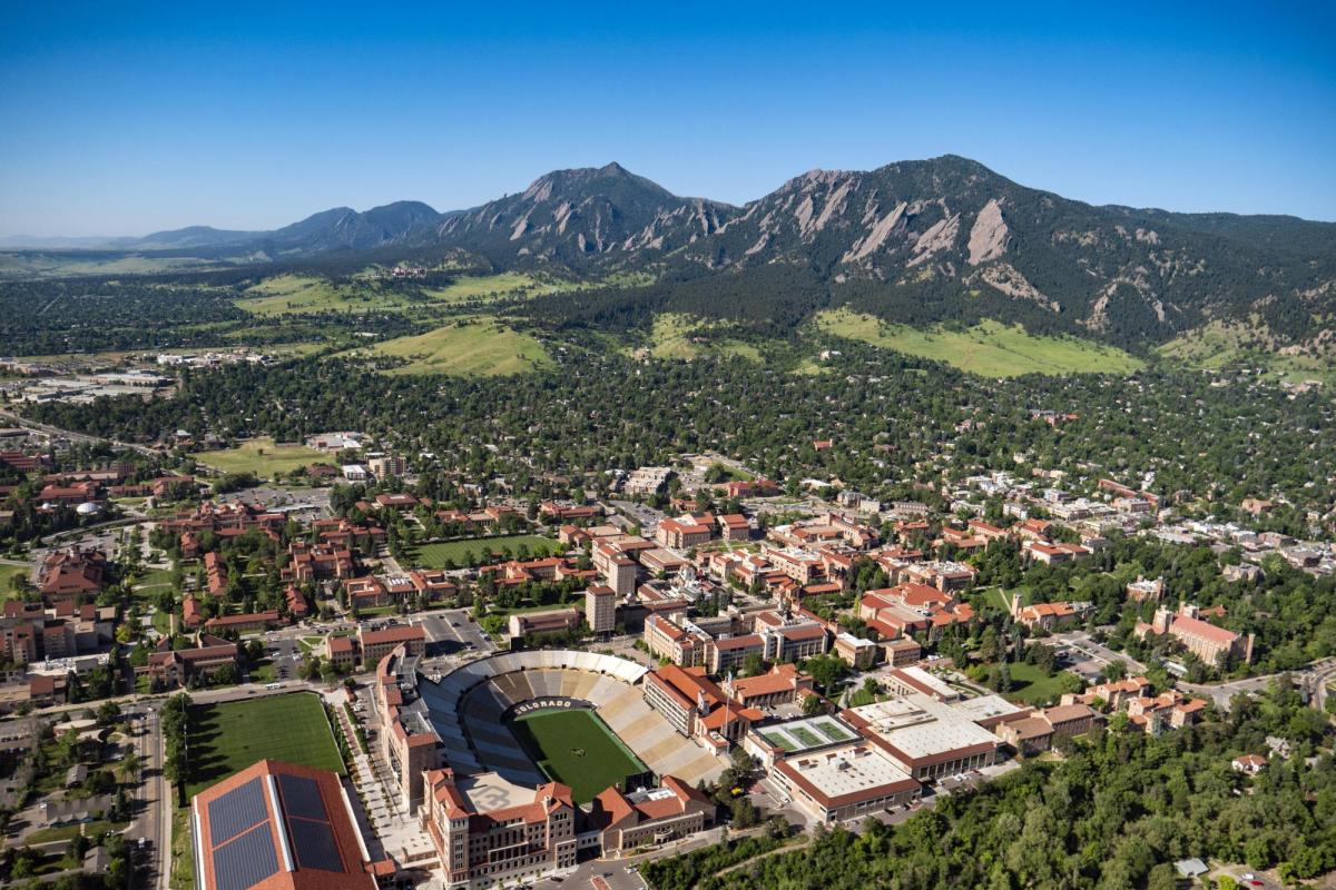 CU Boulder from the air.