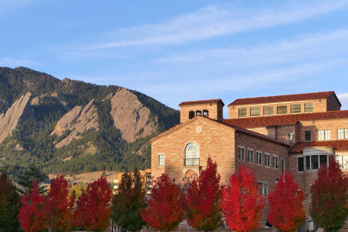 The Flatirons in Fall.