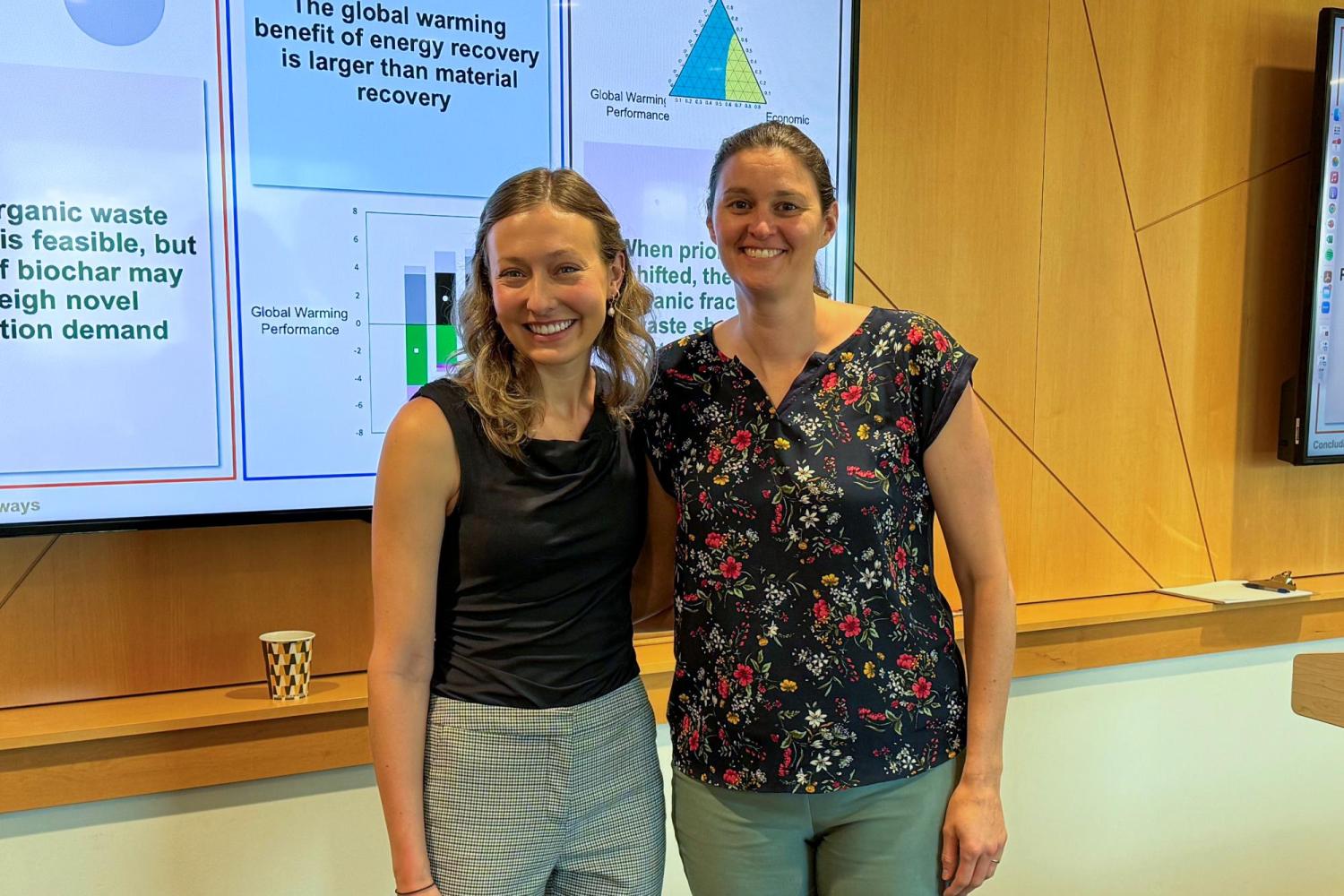 Brooke Marten and Prof. Sherri Cook following her successful thesis defense July 1.