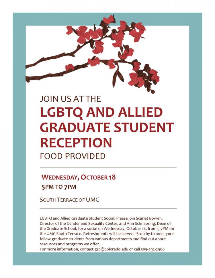 LGBTQ AND ALLIED Graduate Student Reception