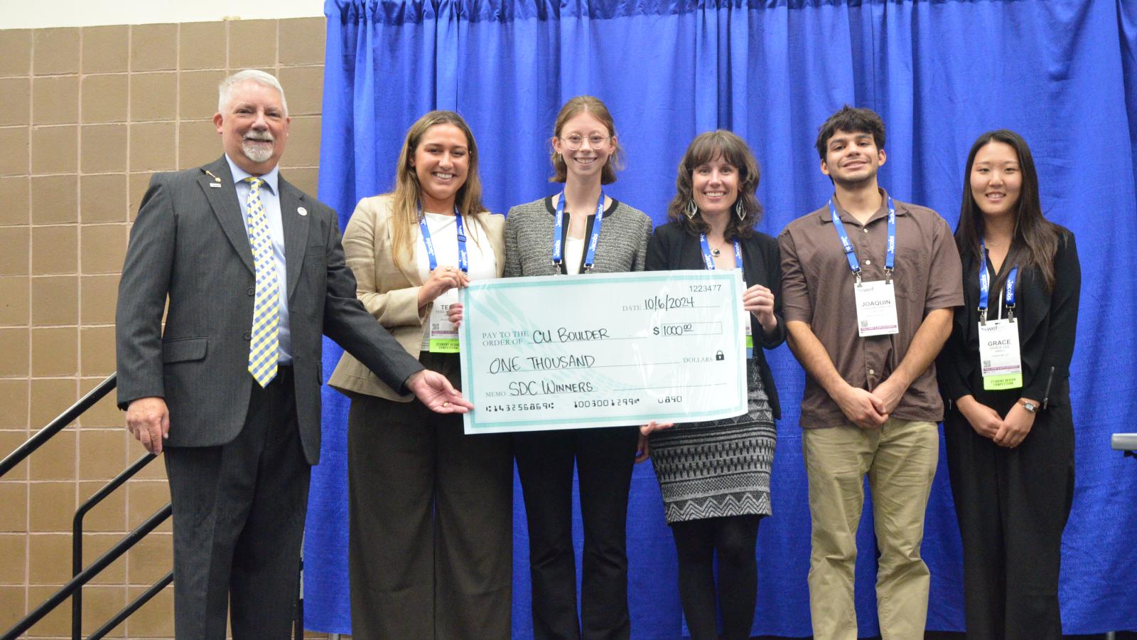 WEF President-Elect Keith Hobson with team members Tess Insalaco, Caroline McClung, Bonnie Brudie, Joaquin Garfias, and Grace Lee.