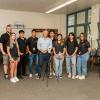 Mark Hernandez (middle) and his students installed air quality monitors and purifiers in Colorado classrooms.