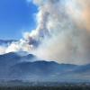 A view of the Fourmile Canyon Fire burning west of Boulder from an overlook in Louisville, Colorado on Sept. 6, 2010.