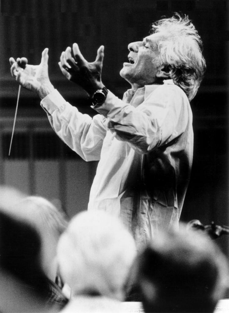 Leonard Bernstein conducting