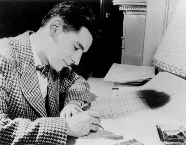 Leonard Bernstein composing
