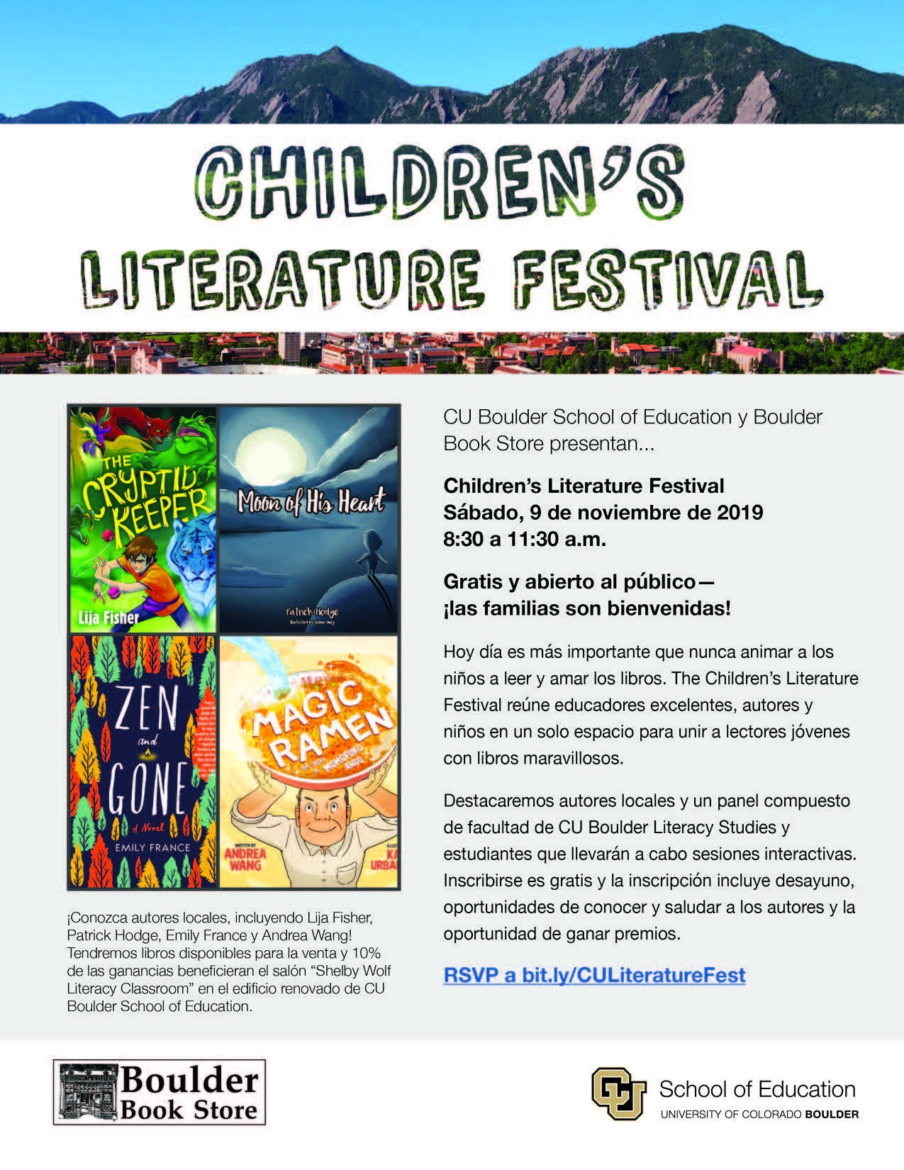 2019 Children's Literature Festival Flyer - Espanol