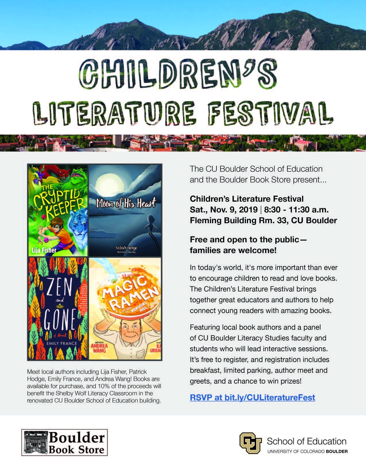 2019 Children's Literature Festival Flyer - English