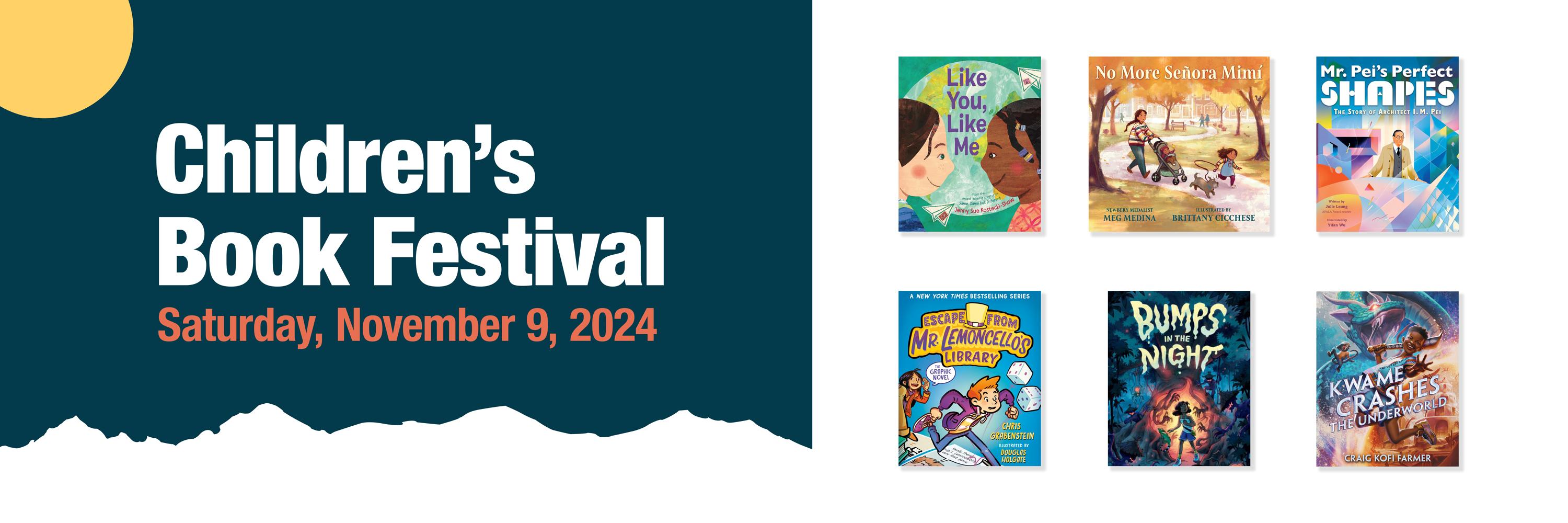 Children's Book Festival: Saturday, November 9, 2024