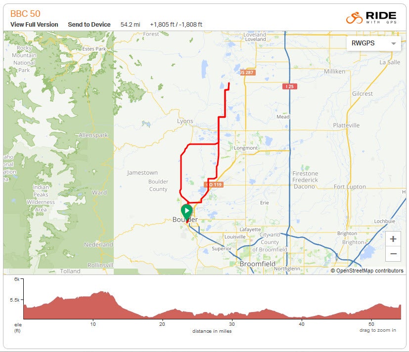 Half Century route map