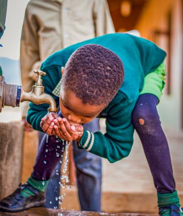 Child drinking water