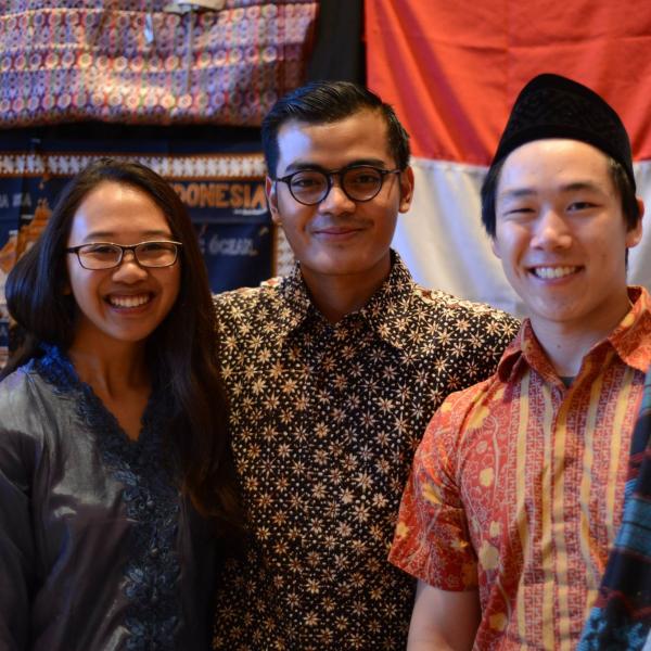 Students from the Indonesia booth.