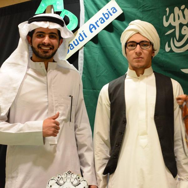 Students at Saudi Arabia Booth.
