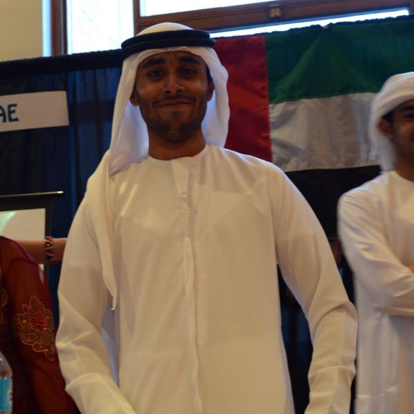 Student at UAE booth