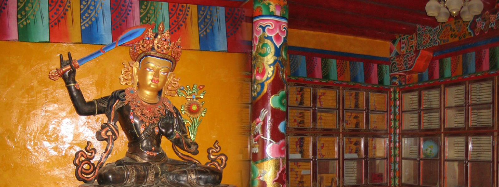 Lotsawa Workshop - Manjushri Statue at Tibetan Library in Drango
